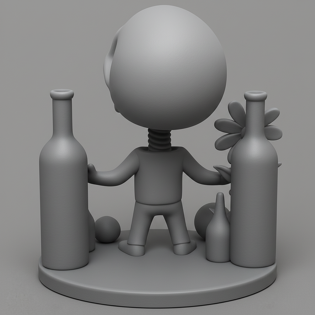 face anatomy 3d model-create 3d face model from photo_Whimsical Skeleton Still Life: Print & Display Art