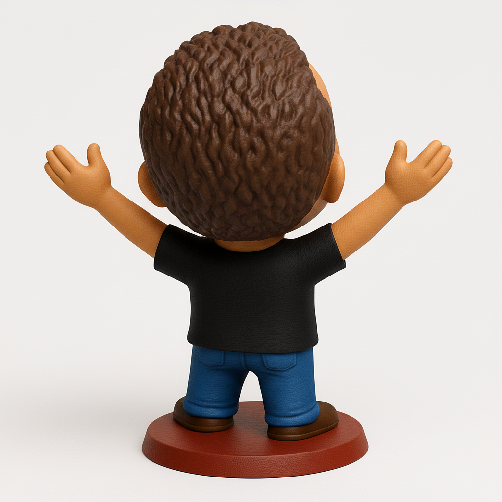 face anatomy 3d model-create 3d face model from photo_Joyful "Chinese boy" Tee Bobblehead Desk Pal