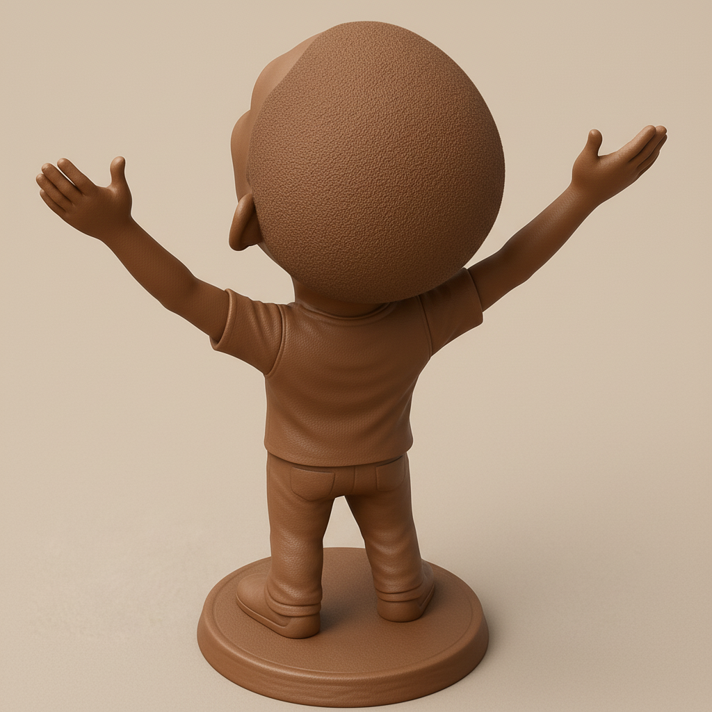 face anatomy 3d model-create 3d face model from photo_Uplifting Laughing Bobblehead - Embrace Joy!