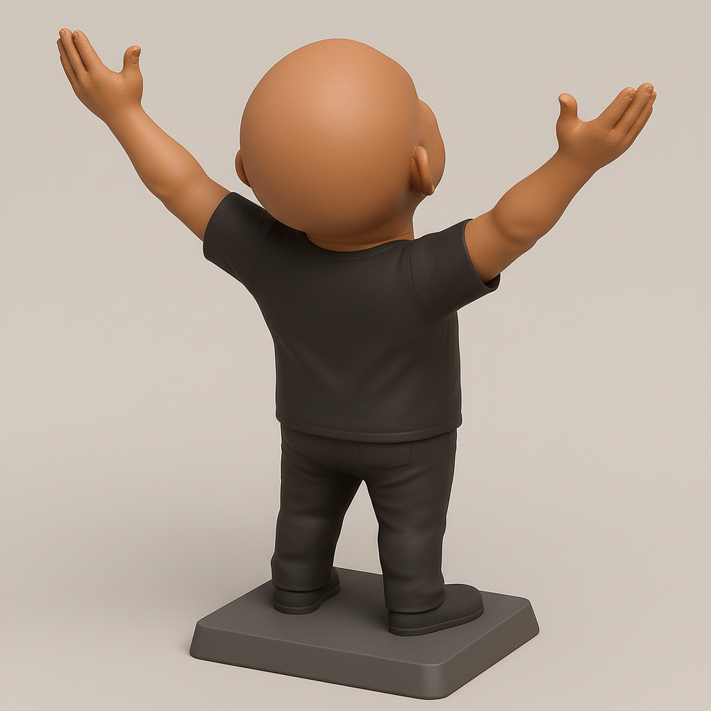 face anatomy 3d model-create 3d face model from photo_Joyful Figure with Outstretched Arms