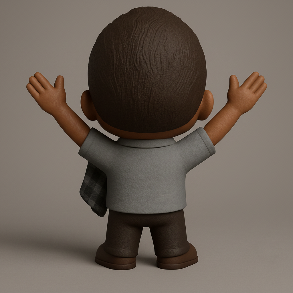 face anatomy 3d model-create 3d face model from photo_Happy Chibi Figurine: Bring a Smile to Your Space!