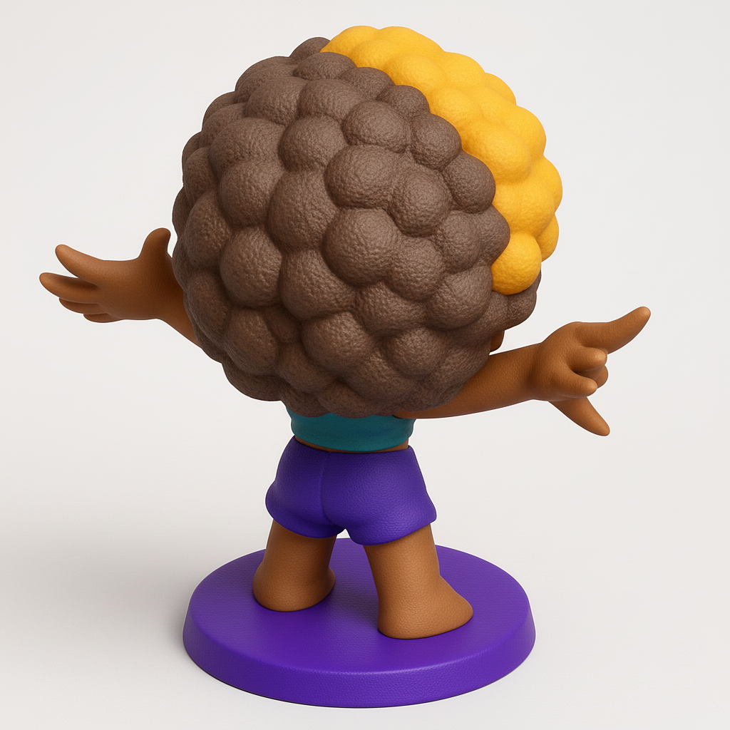 face to 3d model ai-3D portrait printing from photo_Vibrant Joy Chibi Figurine - Fun & Easy Print!