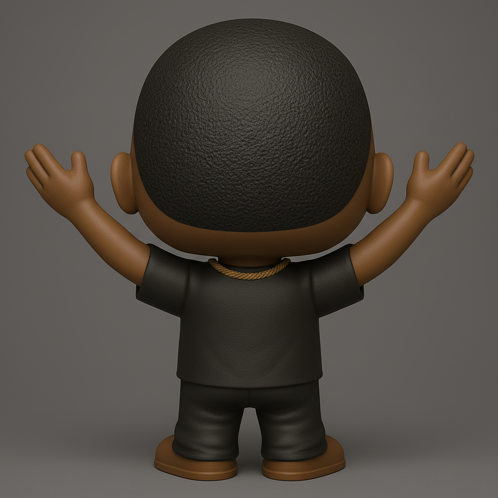 face anatomy 3d model-create 3d face model from photo_Joyful Funko Style Collectible Figure 3D Print