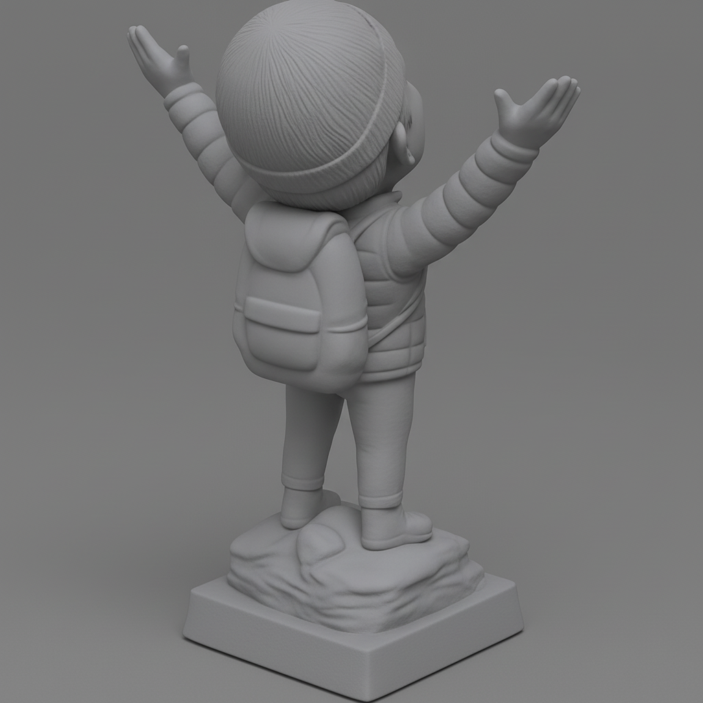 face anatomy 3d model-create 3d face model from photo_Joyful Adventurer Figurine