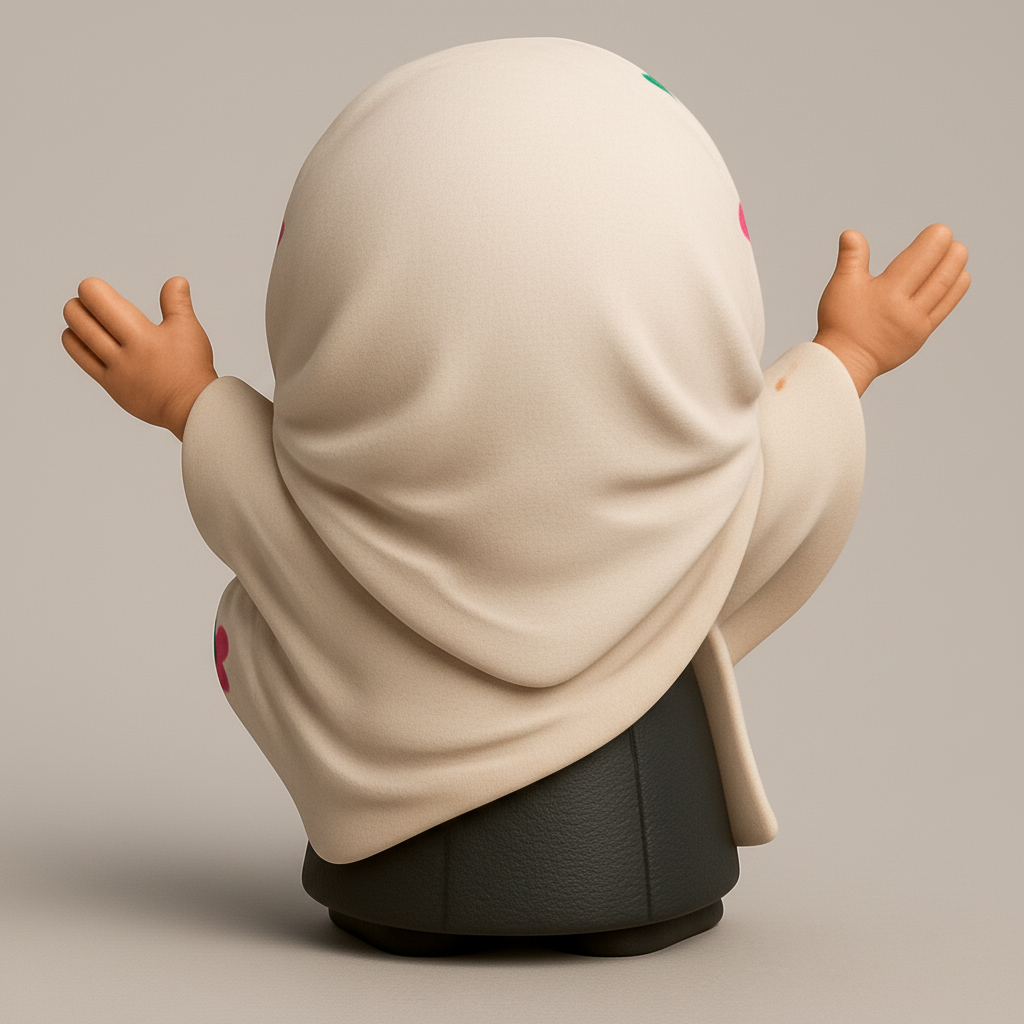 face to 3d model ai-3D portrait printing from photo_Happy Babushka Charm: Warmth & Joy for Your Shelf