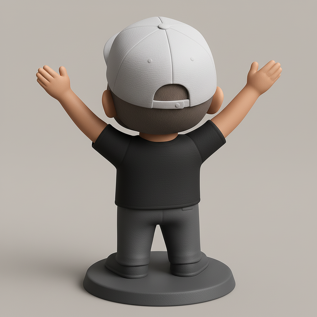 face anatomy 3d model-create 3d face model from photo_Happy EOS EDOS Fan Figurine - Celebrate Crypto Success!