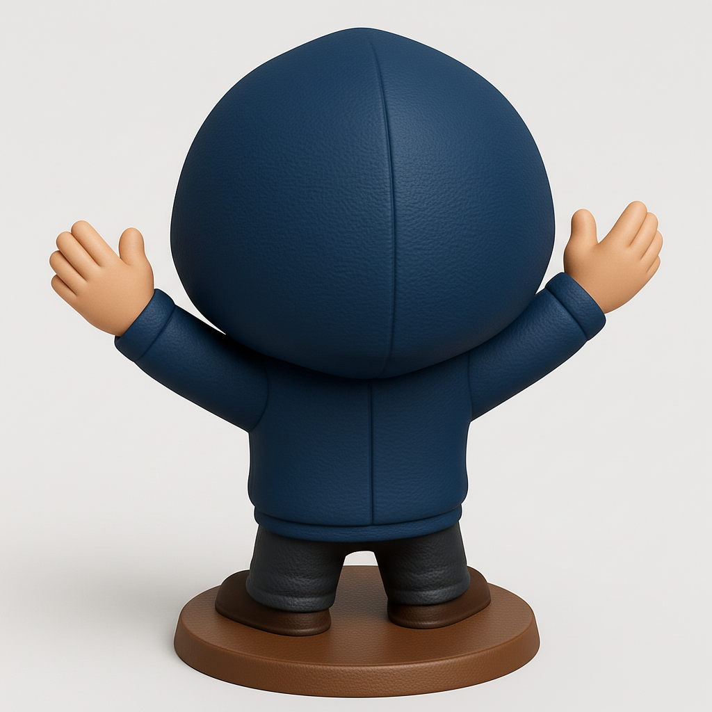 face to 3d model ai-3D portrait printing from photo_Embrace Happiness Desk Buddy - Joyful Figurine