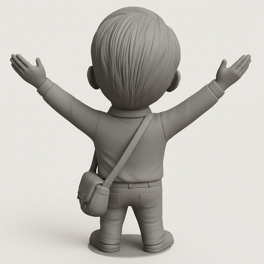 silhouette 3d printer maker-3d portrait printing_WilliamJoyful Explorer: Cheerful 3D Figurine