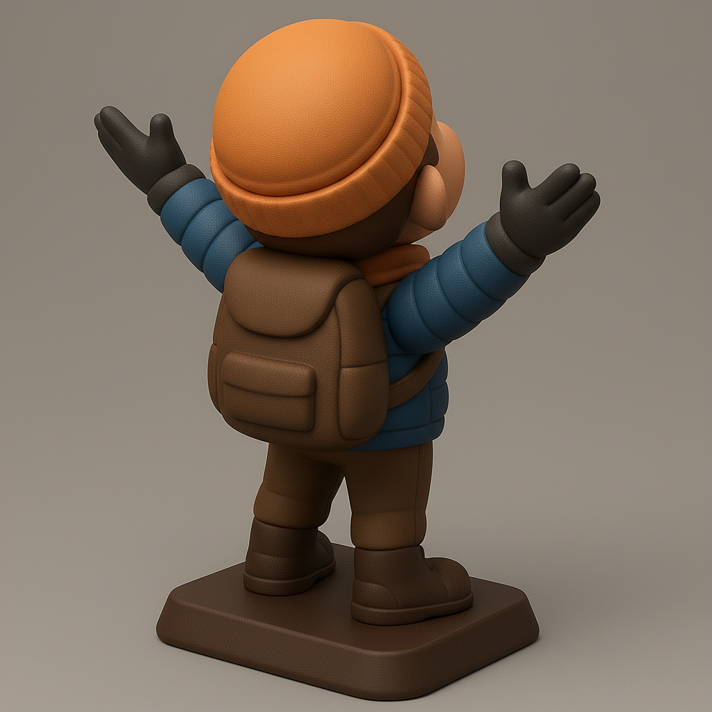 face anatomy 3d model-create 3d face model from photo_Joyful Adventurer Figurine