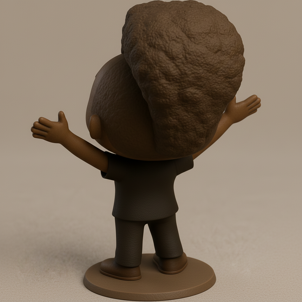 face anatomy 3d model-create 3d face model from photo_Happy Hugs Funko-Style Figurine - Print & Display!