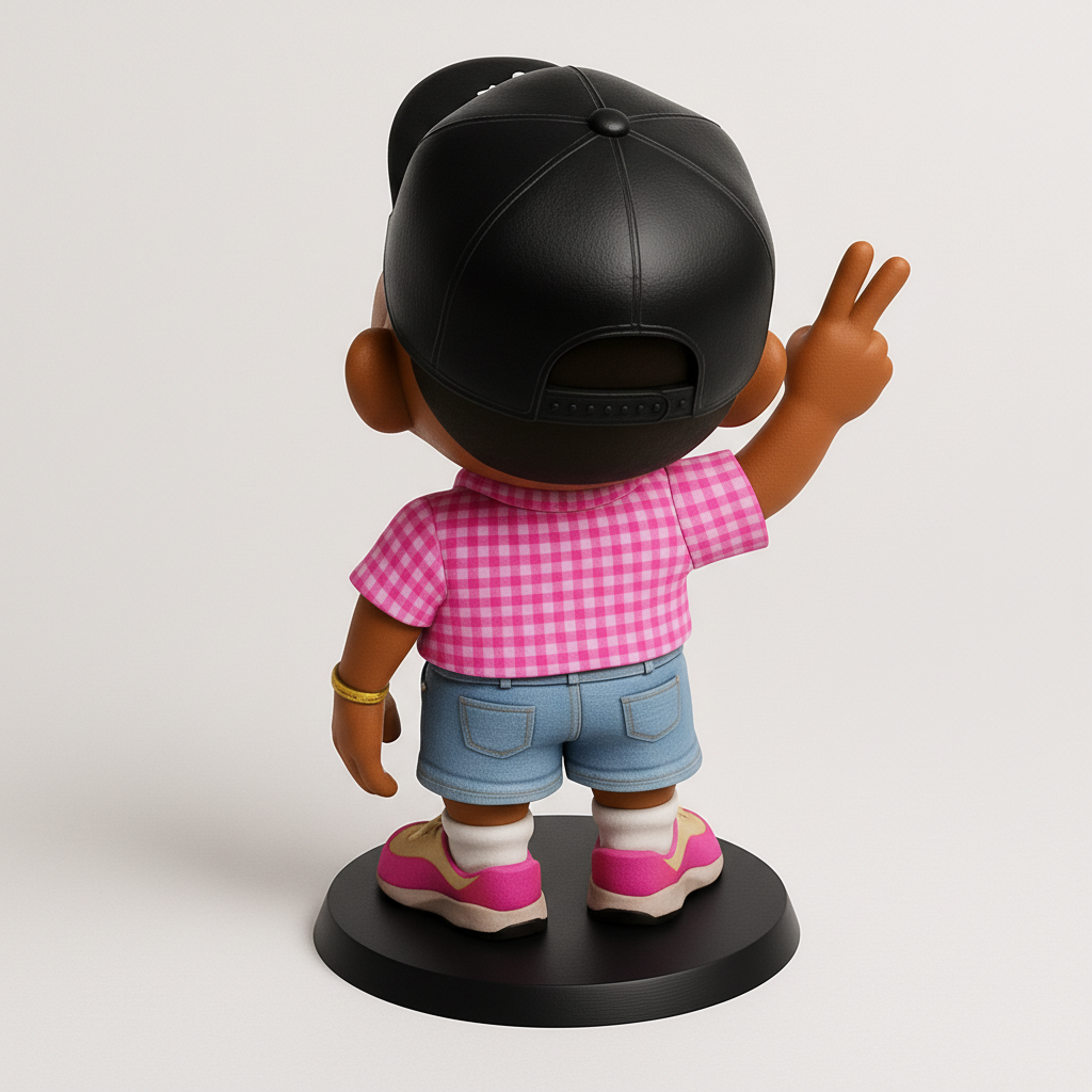 face anatomy 3d model-create 3d face model from photo_Chance Inspired Bobblehead: Peace Sign & Big Smile