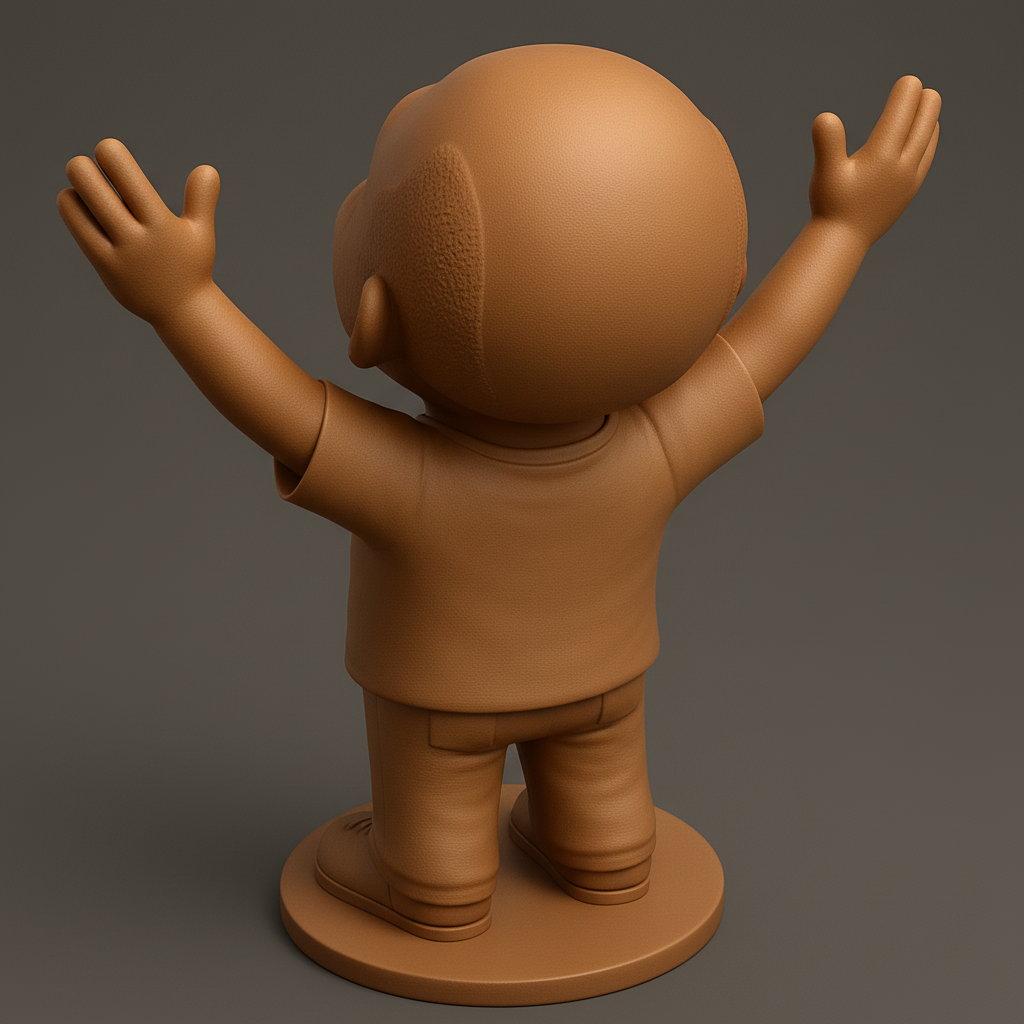 face to 3d model ai-3D portrait printing from photo_"PAVHARD" Character: Smile-Inducing 3D Print