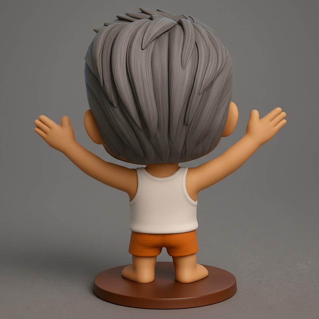 face anatomy 3d model-create 3d face model from photo_Cheerful Waving Desk Buddy 3D Print