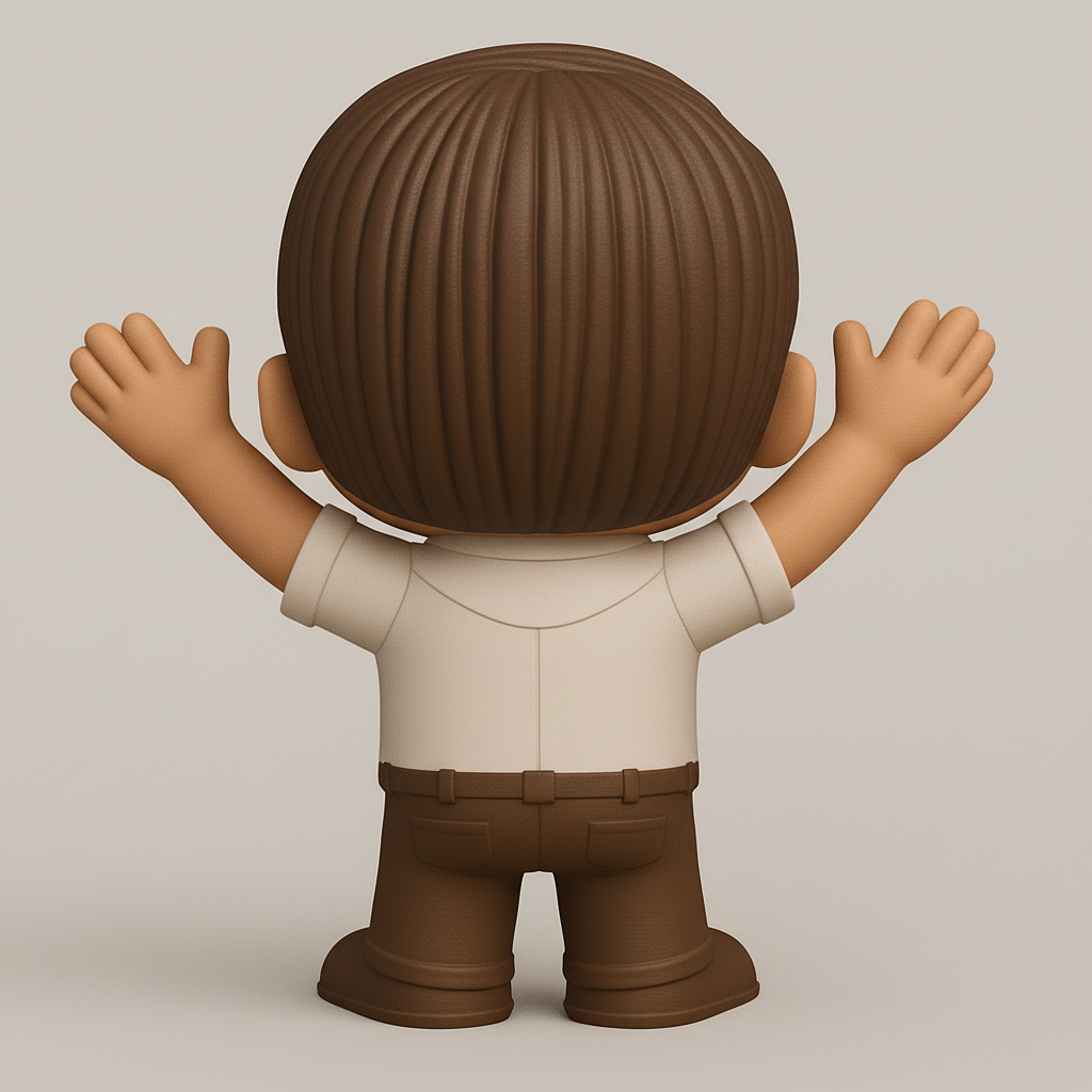 face to 3d model ai-3D portrait printing from photo_Friendly Waving Desk Companion: Customizable Funko Style