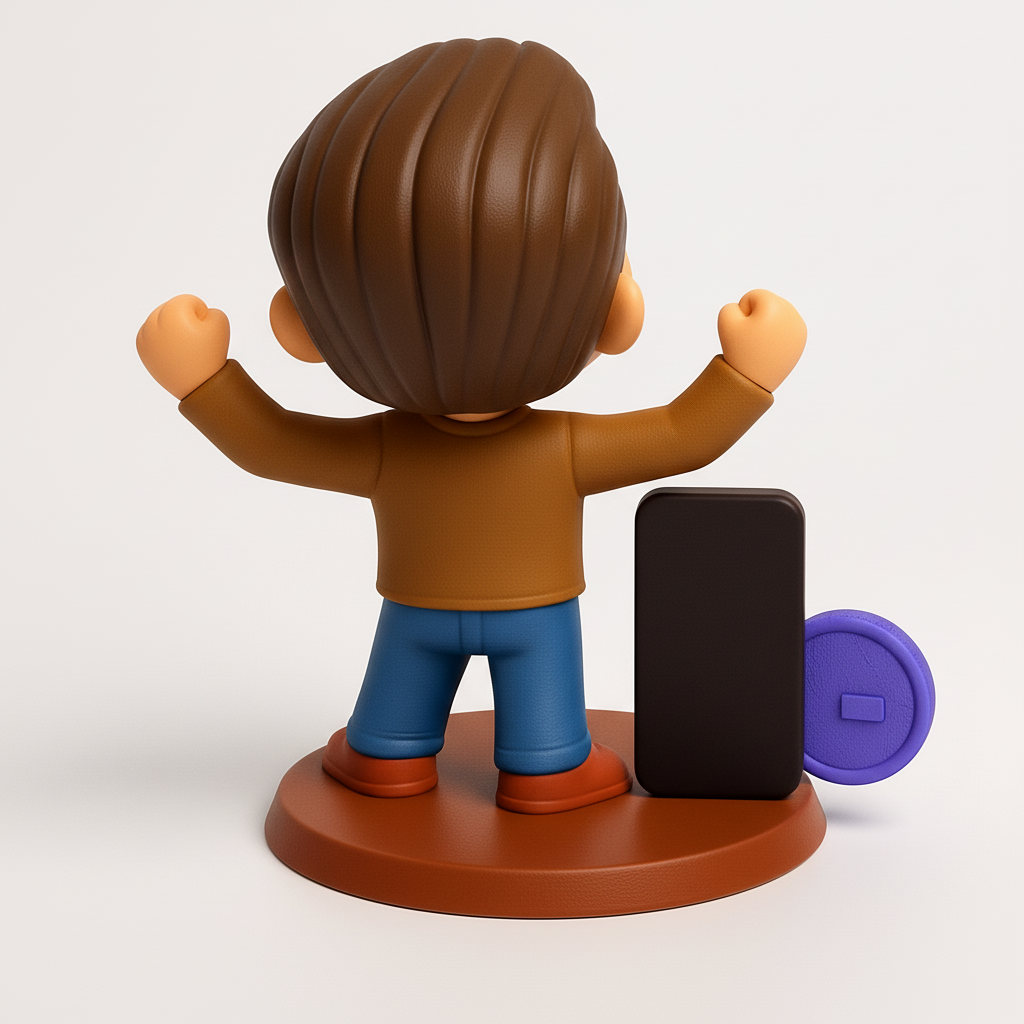 face to 3d model ai-3D portrait printing from photo_Gupan's Happy Hero: App & Coin Display Figurine