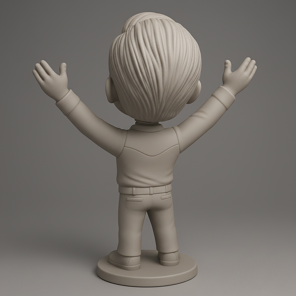 silhouette 3d printer maker-3d portrait printing_Radiant Joy Bobblehead: Perfect Desk Companion