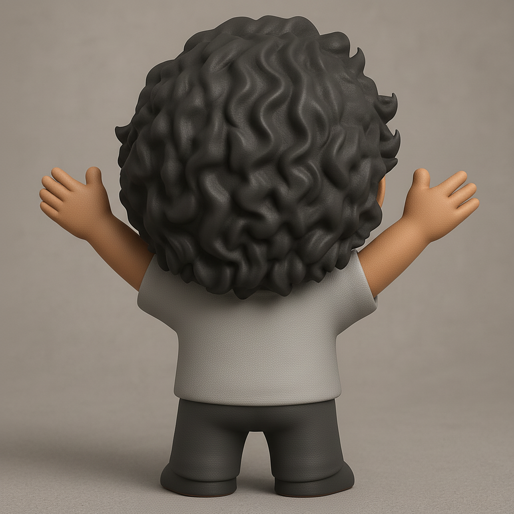 face anatomy 3d model-create 3d face model from photo_Cheerful Hug Moustache Man Collectible Figurine