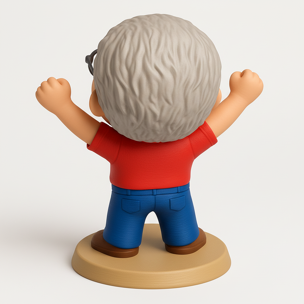 face to 3d model ai-3D portrait printing from photo_The Cheerful Champion: Bring Joy to Your Desk!