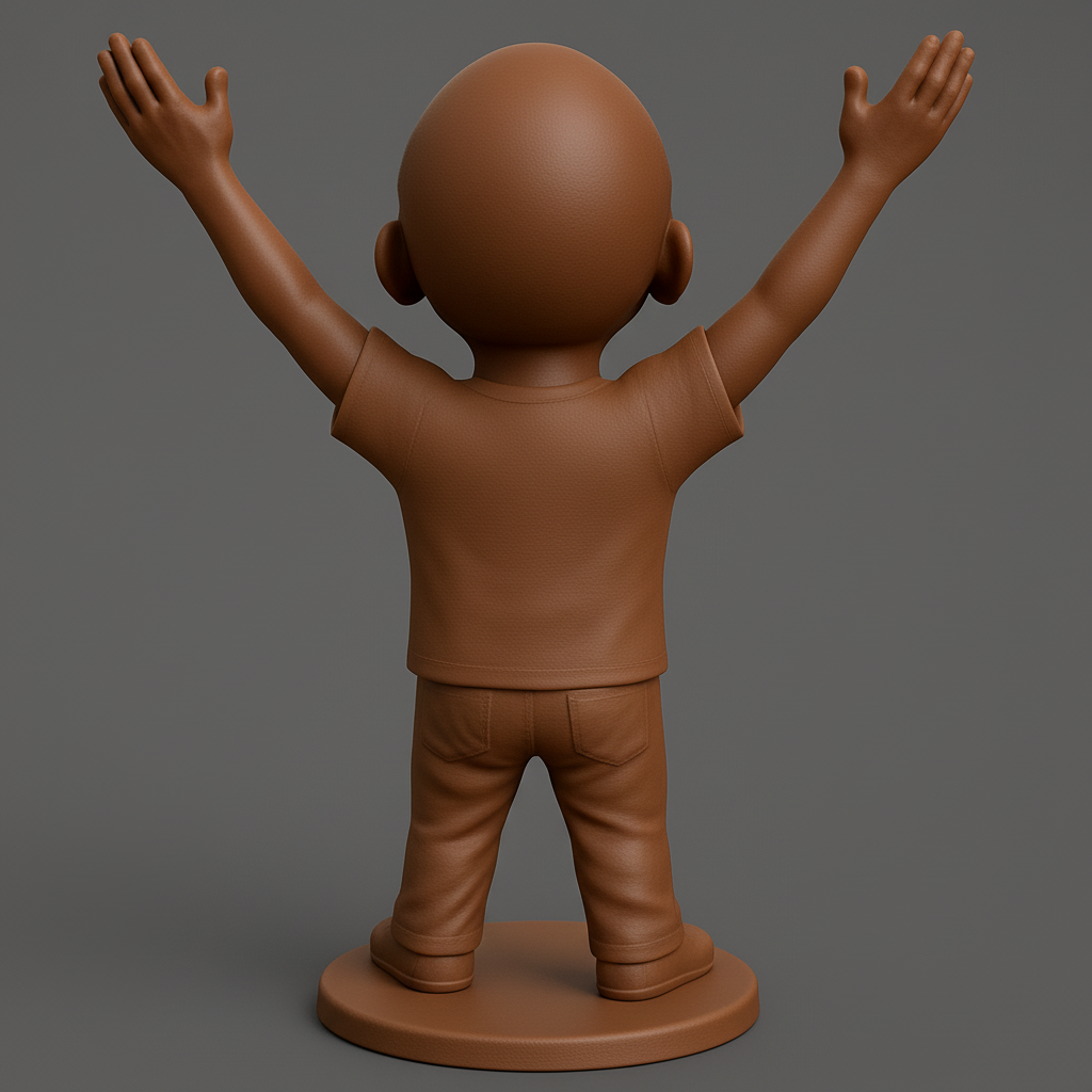 silhouette 3d printer maker-3d portrait printing_Joyful Celebration Bobblehead Figurine