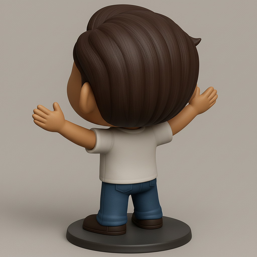 face anatomy 3d model-create 3d face model from photo_Welcoming Hug Boy Figurine - Funko Style Custom Character