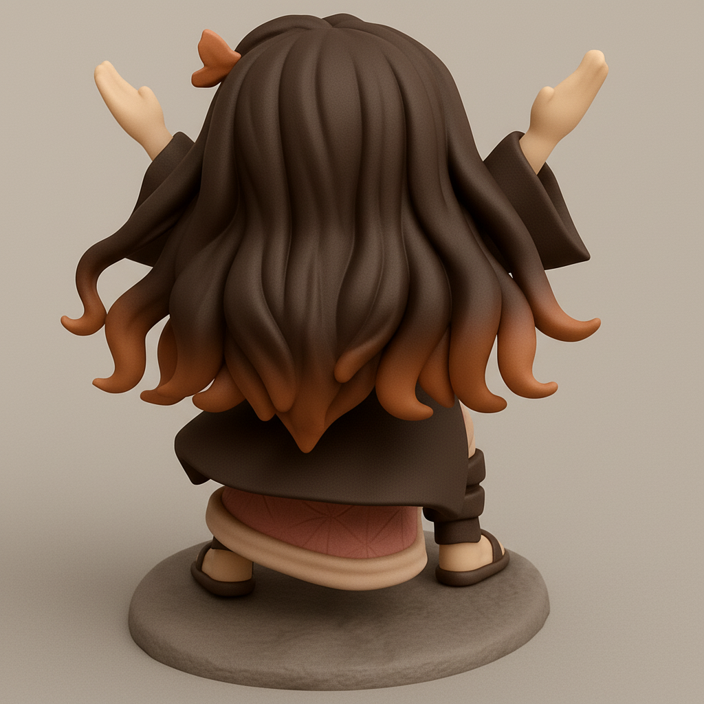 silhouette 3d printer maker-3d portrait printing_Joyful Character Pose for 3D Printing Fun