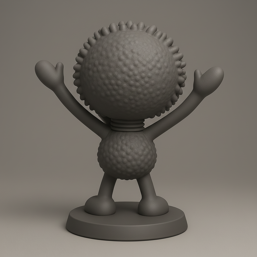 silhouette 3d printer maker-3d portrait printing_Joyful 3D Character Model for Print