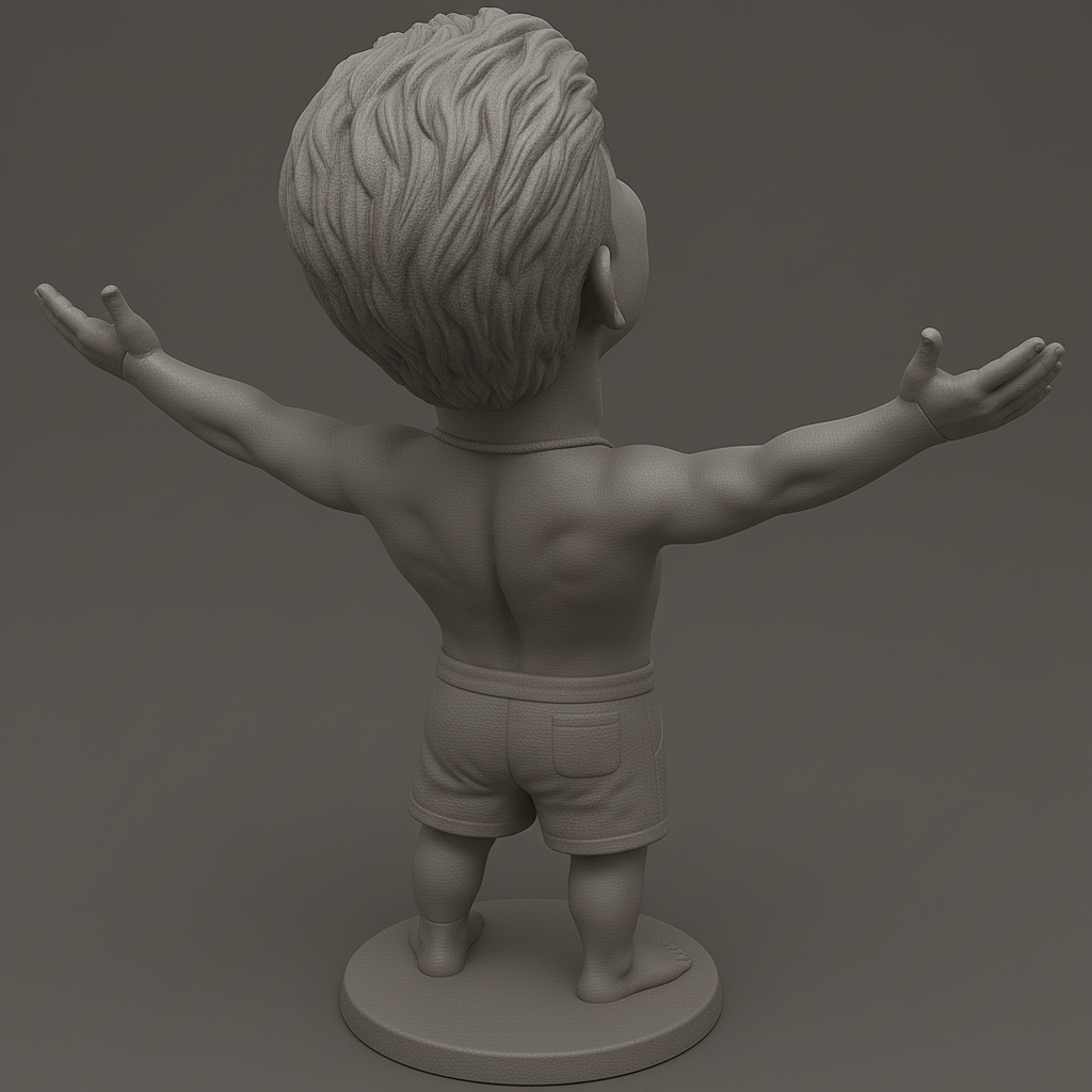 face to 3d model ai-3D portrait printing from photo_Joyful Spirit Figure: Embrace Happiness & Freedom