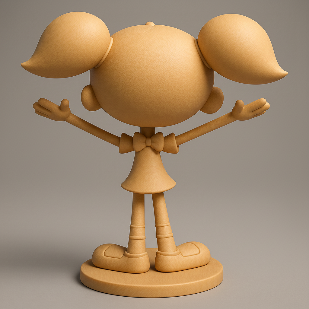 silhouette 3d printer maker-3d portrait printing_Joyful Character Model for Kids