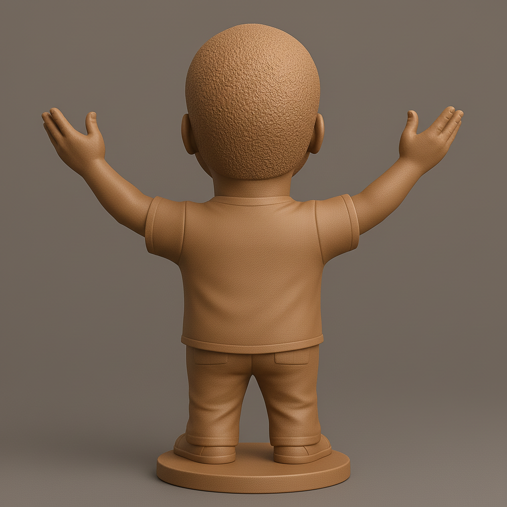 face anatomy 3d model-create 3d face model from photo_Joyful Figure with Outstretched Arms