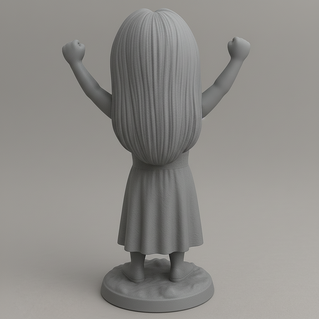 face anatomy 3d model-create 3d face model from photo_Joyful Victory Pose Figurine