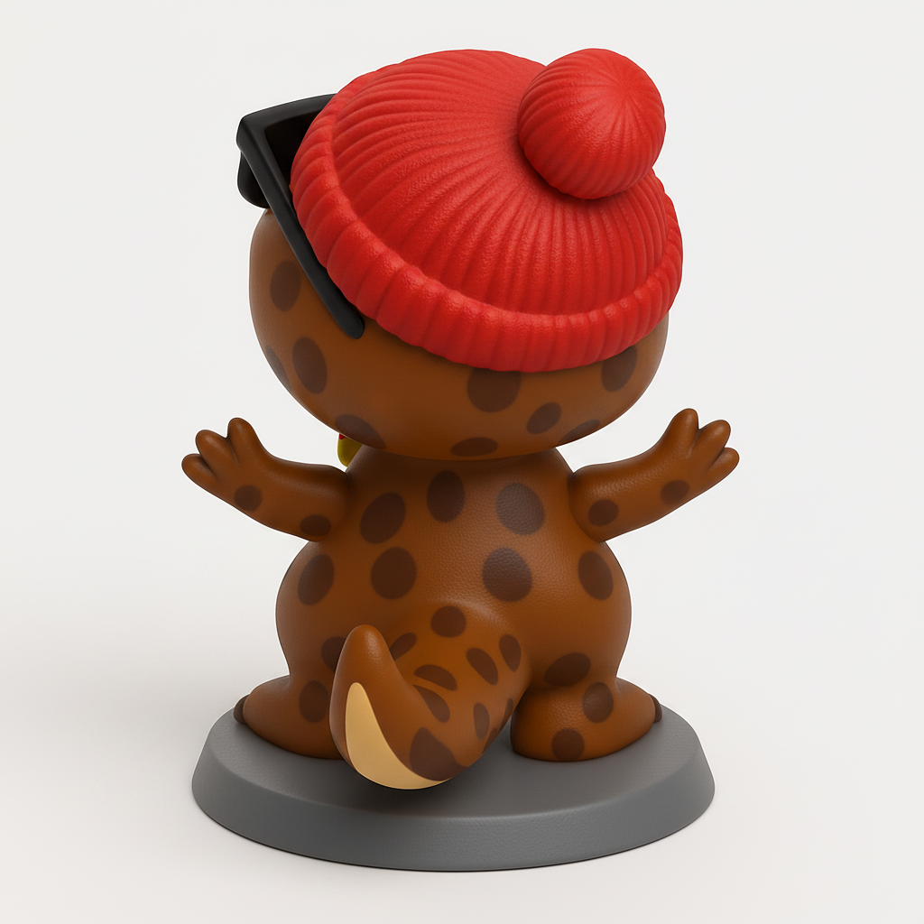 face anatomy 3d model-create 3d face model from photo_Stylish Dino Buddy: Fun 3D Print for Desk Decor & Gifts