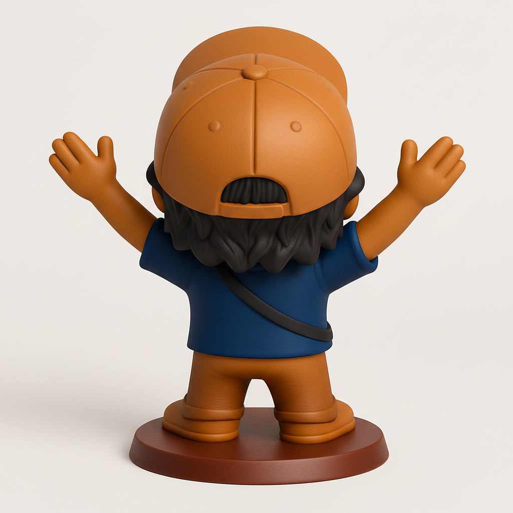 face to 3d model ai-3D portrait printing from photo_Friendly Face Figurine: Welcome Charm 3D Print