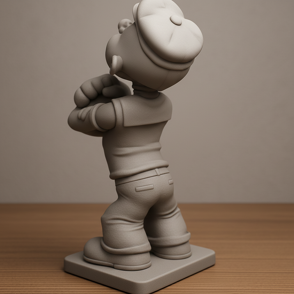 silhouette 3d printer maker-3d portrait printing_Charming Cartoon Character 3D Model