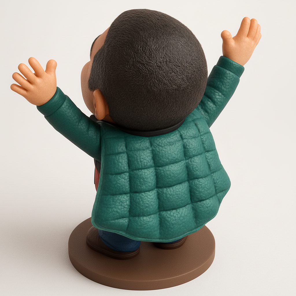 face anatomy 3d model-create 3d face model from photo_Happy Vibes Desk Buddy: Big Smile Character Figurine