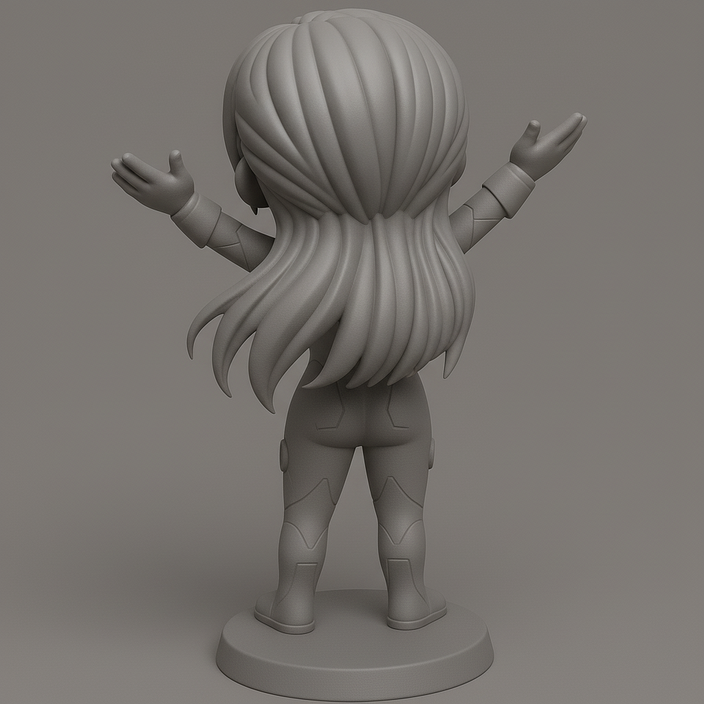 face anatomy 3d model-create 3d face model from photo_Charming Heroine Figurine for 3D Printing