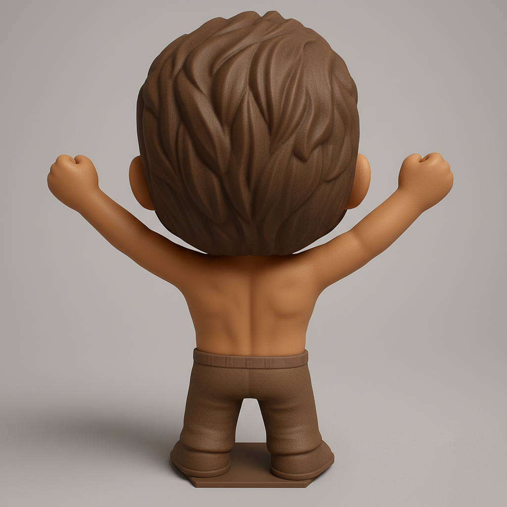 face to 3d model ai-3D portrait printing from photo_Excited Pop! Style Man - Ready to Celebrate & Customize