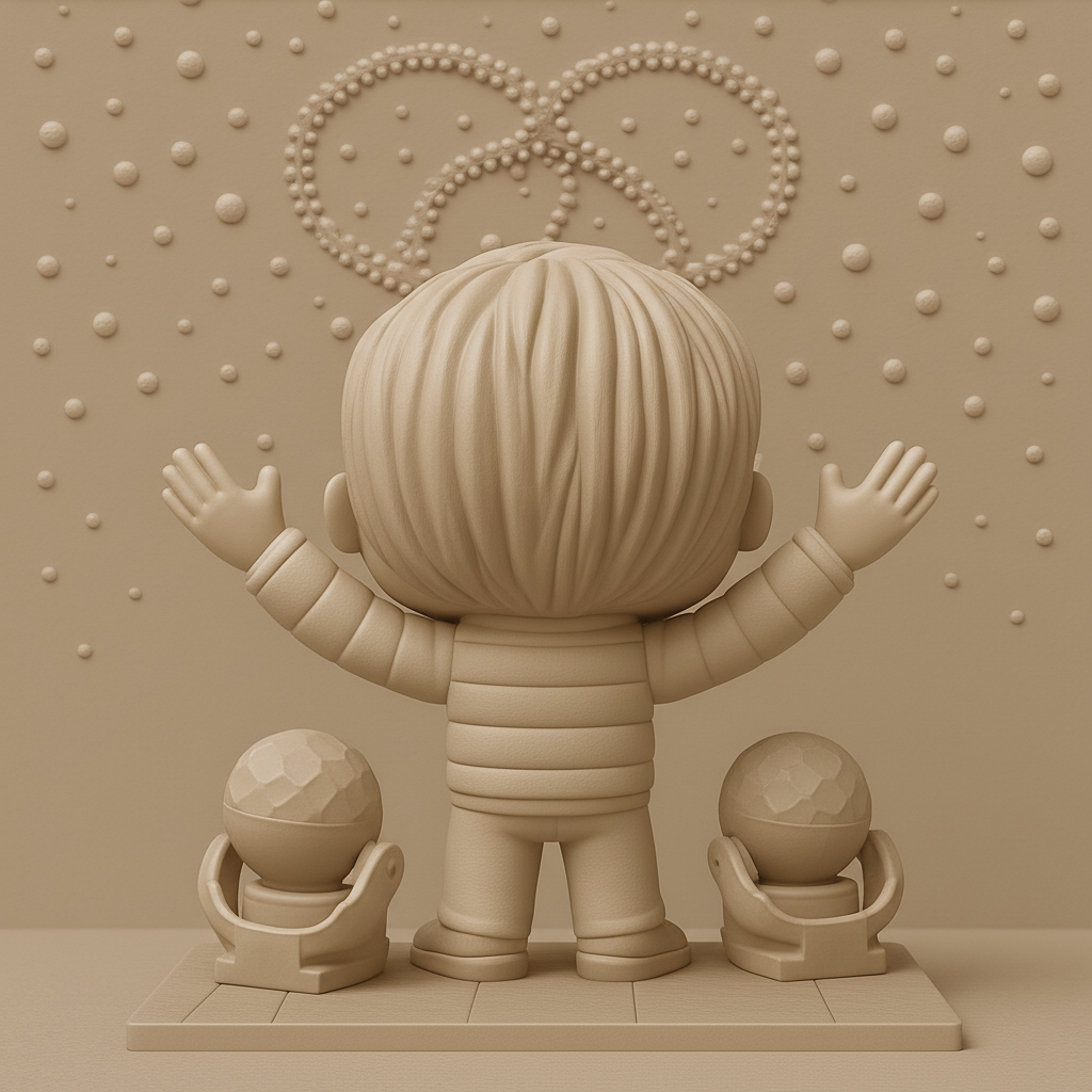 face to 3d model ai-3D portrait printing from photo_Print Your Own Cozy Winter Friend & Golf Gift Set!