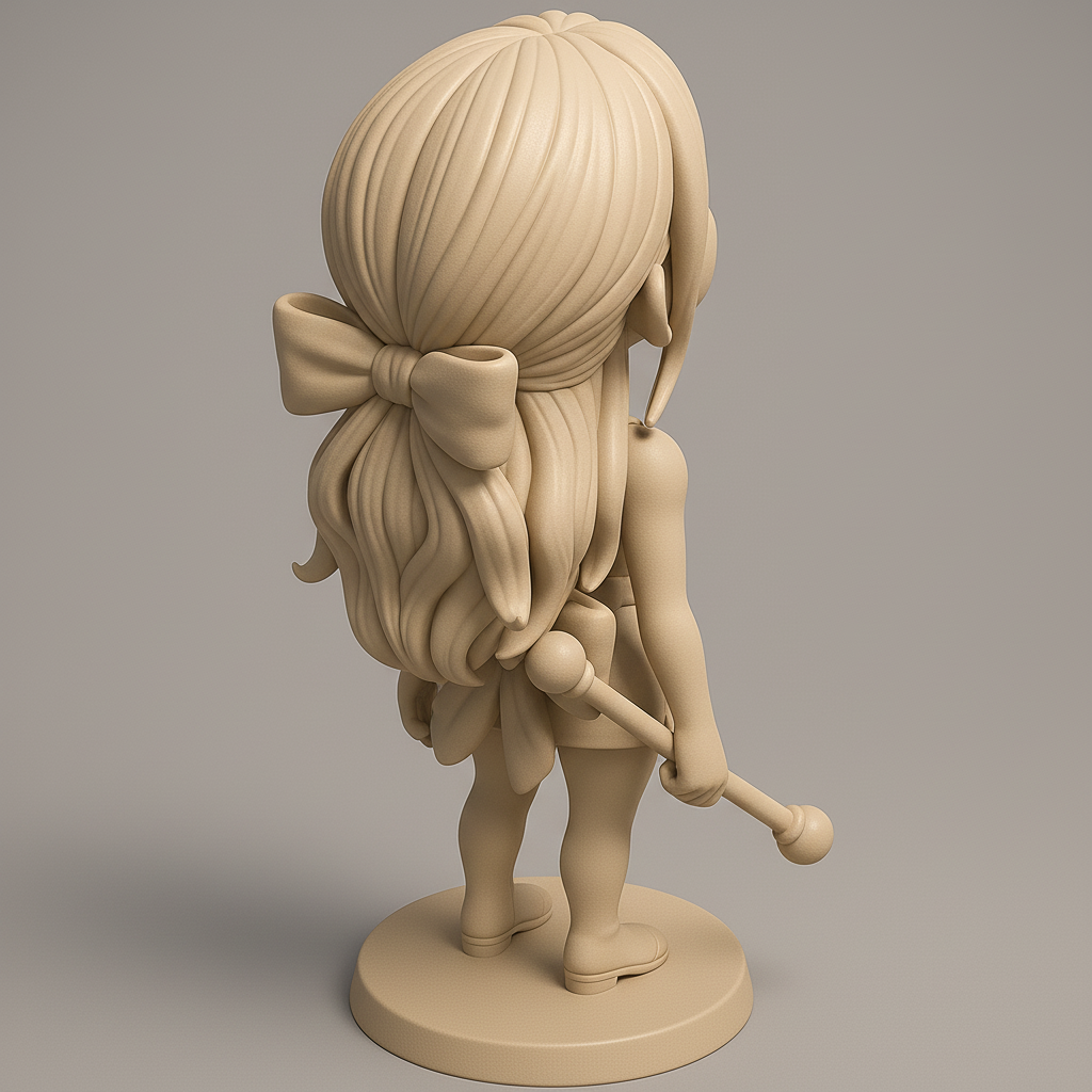 face anatomy 3d model-create 3d face model from photo_Charming Character Figurine for 3D Printing