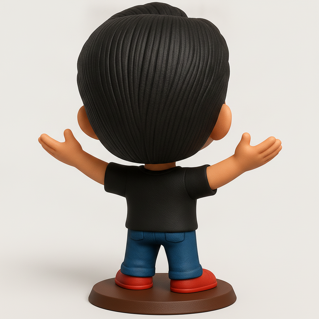 face to 3d model ai-3D portrait printing from photo_Cheerful Open Arms Figurine