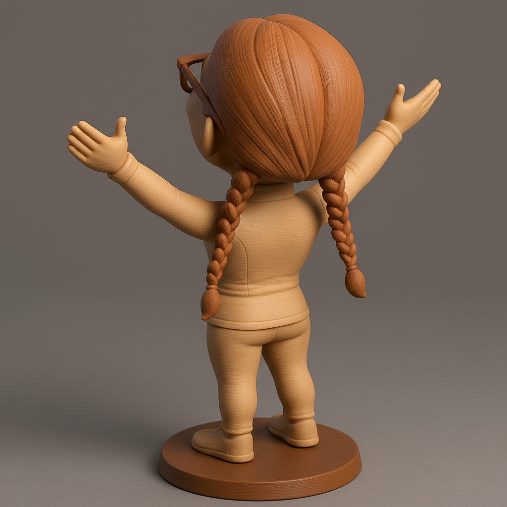 face anatomy 3d model-create 3d face model from photo_Joyful Character with Outstretched Arms