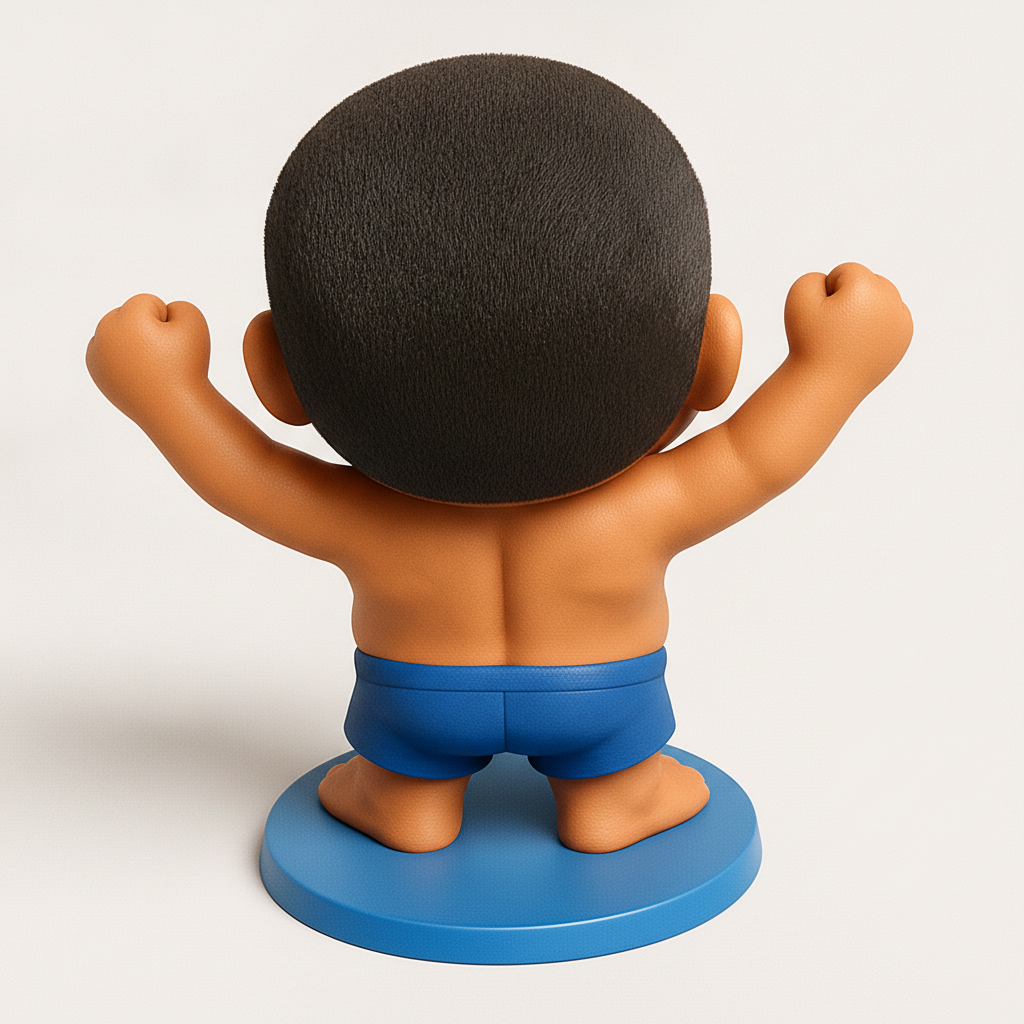 face anatomy 3d model-create 3d face model from photo_Joyful Champion Bobblehead - Print Your Own Happy Vibe!