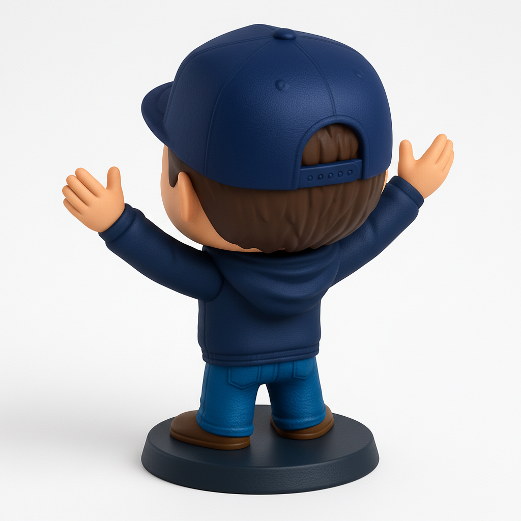 face anatomy 3d model-create 3d face model from photo_Cali Vibe Buddy Figurine - Golden State Pride!