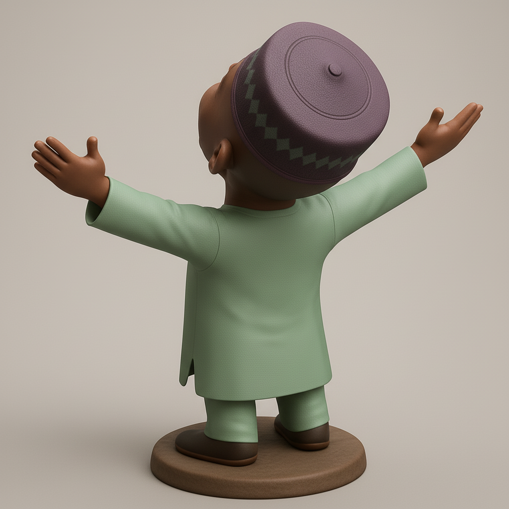 silhouette 3d printer maker-3d portrait printing_Radiant Joy Figurine: Embrace Happiness & Optimism