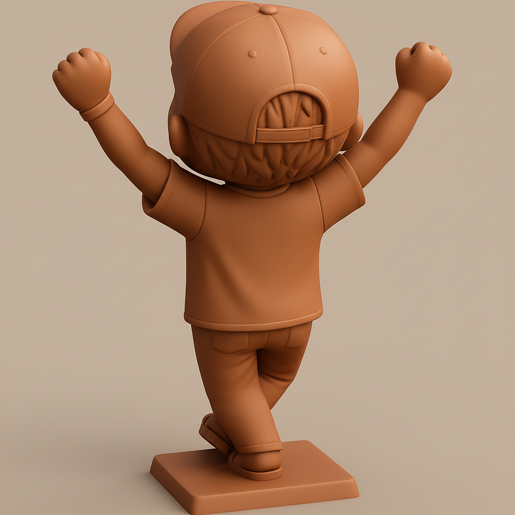 face anatomy 3d model-create 3d face model from photo_Victory 'DREAM' Kid Figurine - Inspiring Desk Decor