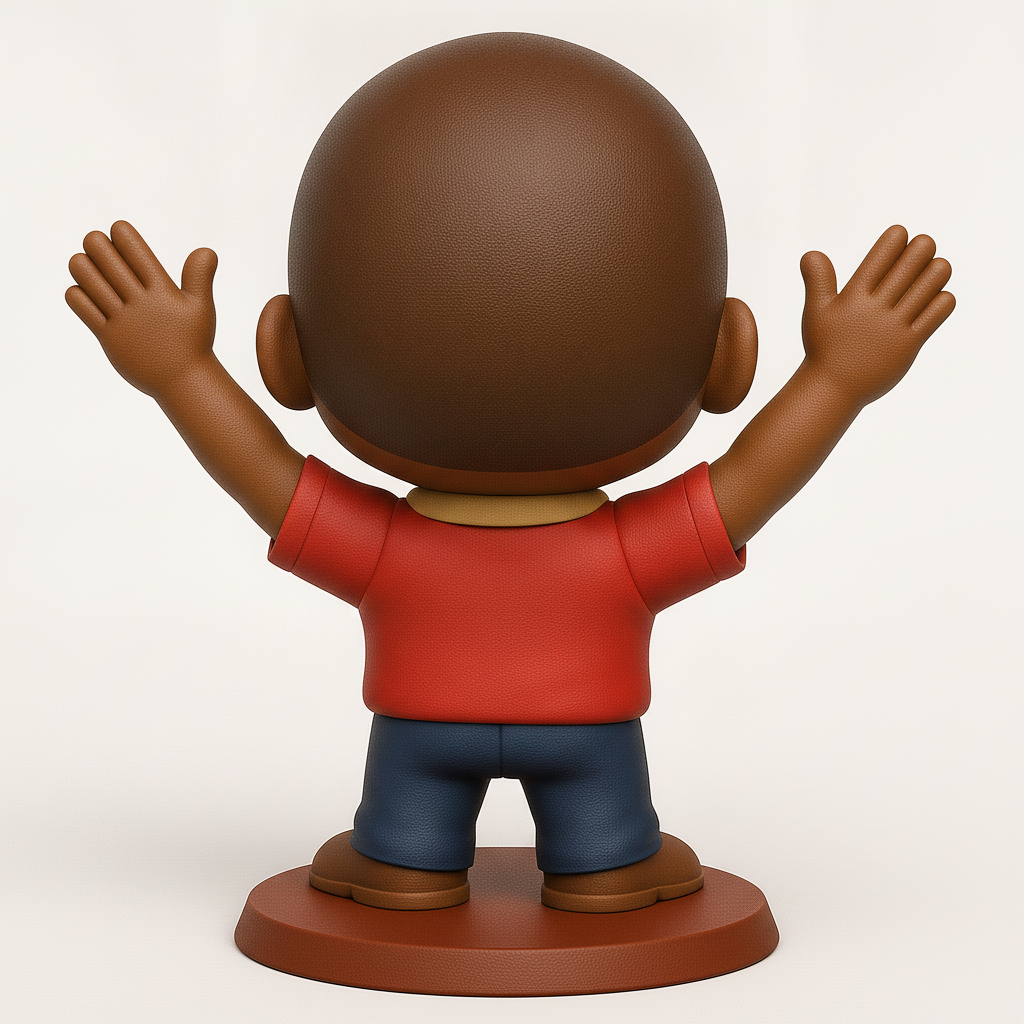 face anatomy 3d model-create 3d face model from photo_Enthusiastic 'B' Character Funko Style Figurine