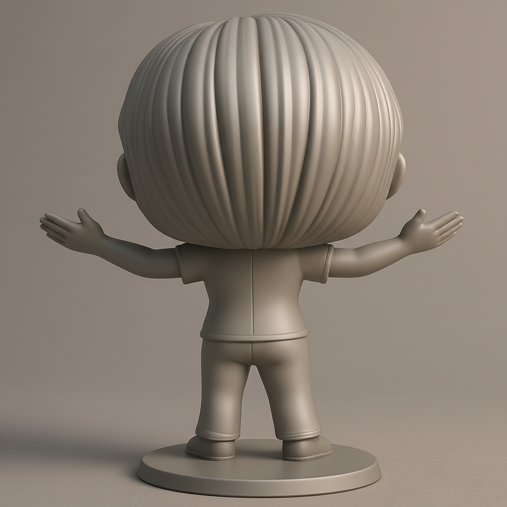 face to 3d model ai-3D portrait printing from photo_Spread Joy! Adorable Welcome Figure Print