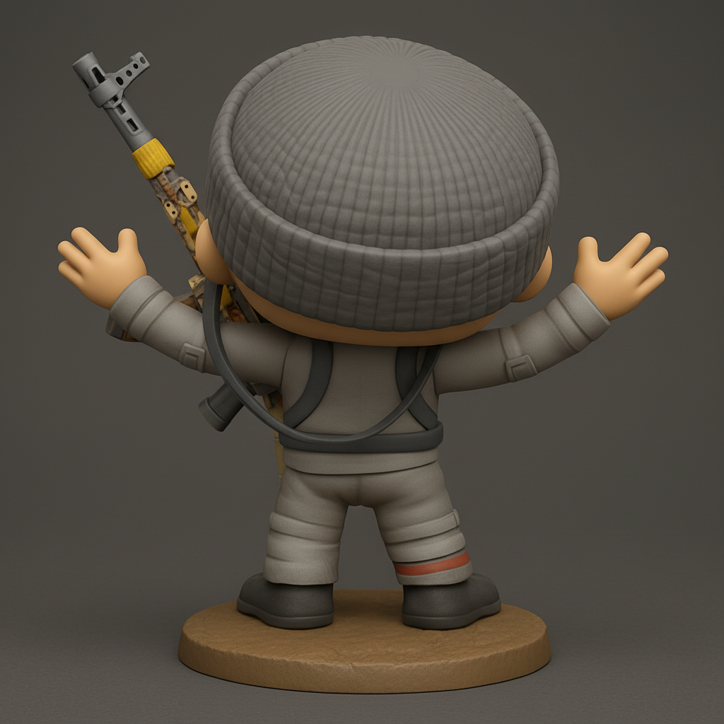 face anatomy 3d model-create 3d face model from photo_Heroic Scavenger: Waving Figure & Epic Rifle