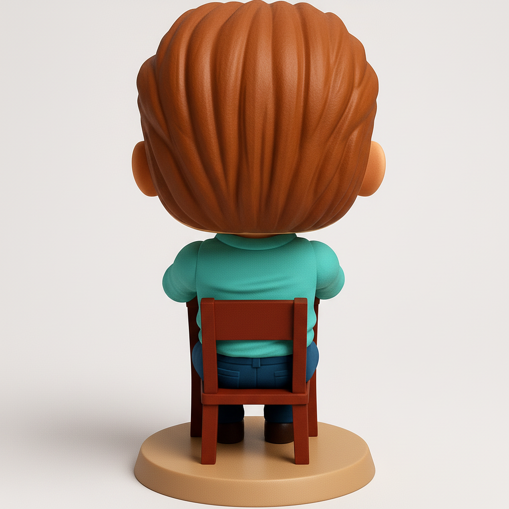 face to 3d model ai-3D portrait printing from photo_Cheery Desk Companion: Funko-Style Character Print