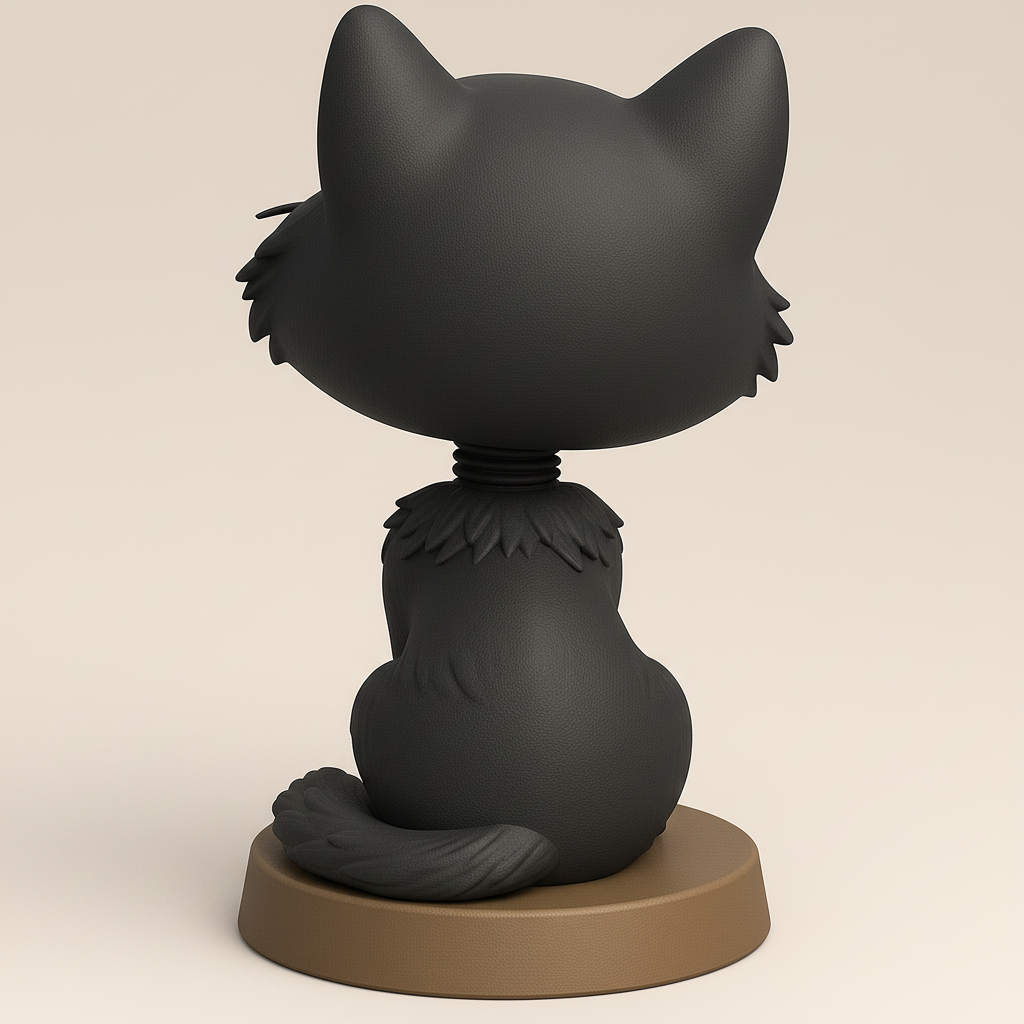 face anatomy 3d model-create 3d face model from photo_Charming Cat Figurine for Your Collection