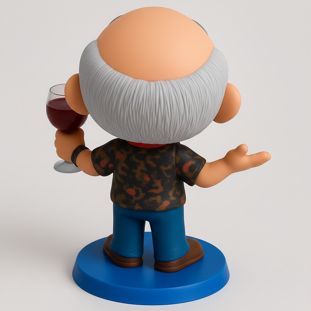 face anatomy 3d model-create 3d face model from photo_Grandpa's Cheers: Happy Wine Lover Figurine